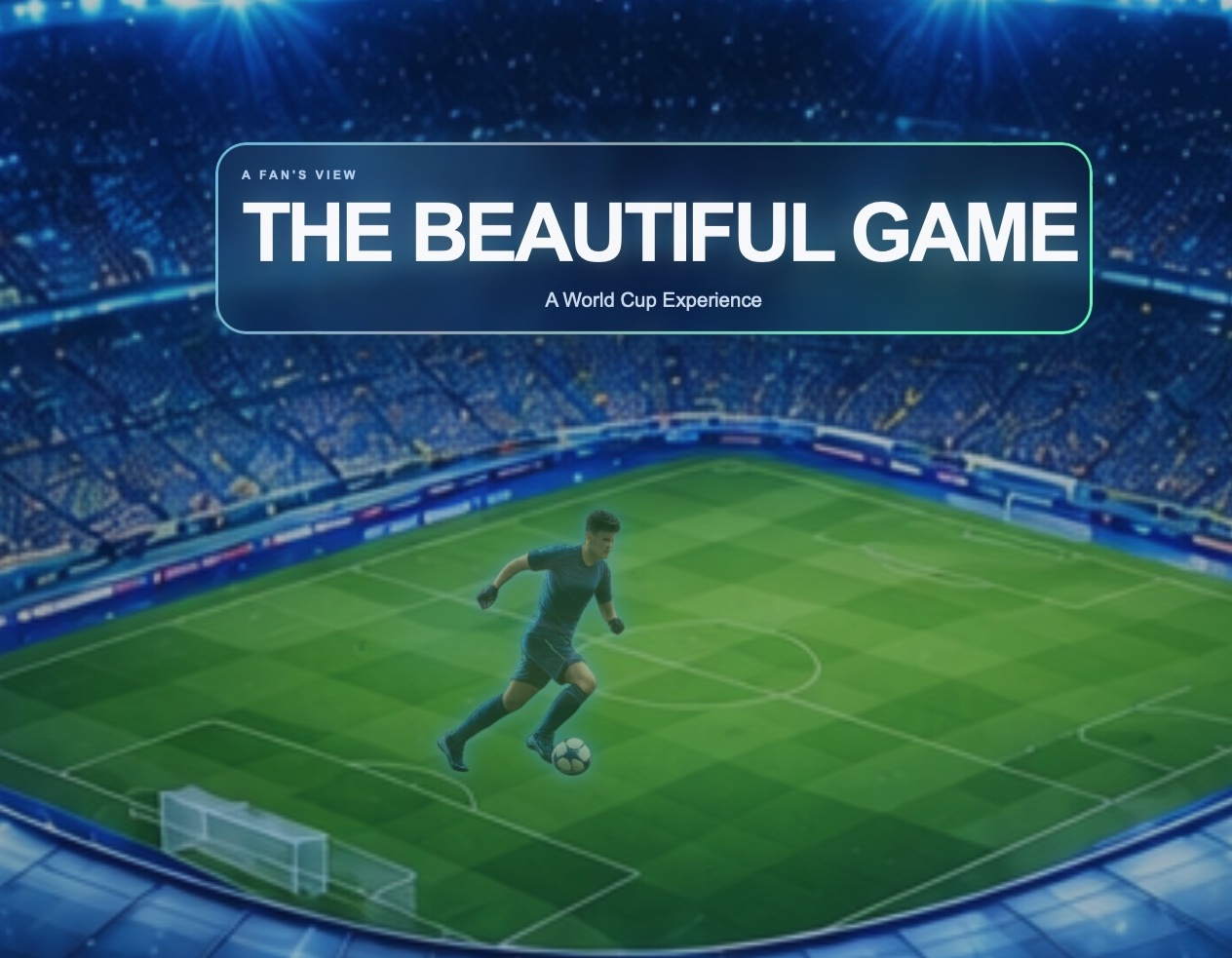 World Cup experience website hero screen